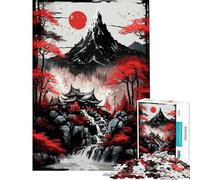 Puzzle per adulti da 1000 pezzi monastero nascosto arte Sumi gioco divertente giocattolo avvincente per coltivare la pazienza ottimo regalo per gli amanti dei giochi assemblaggio di motivi (38x26cm)