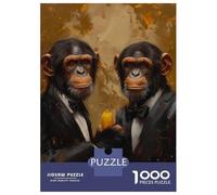 Puzzle Per Adulti Da 1000 Pezzi Monkeys with Banana Puzzle Per Adulti Gioco Pratico Sfida Difficile Aiuta Ad Allenare Il Cervello 70x50cm/1000pcs