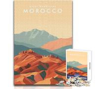 Puzzle per adulti da 1000 pezzi,montagne dell'Atlante,Marocco,rompicapo,giochi per famiglie,ma anche giocattoli divertenti e umoristici,decorazione da parete,dimensioni 38x26cm