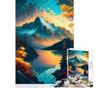 Puzzle per adulti da 1000 pezzi Montagne e valli Giocattoli antistress Ottimi regali e giocattoli Giochi rilassanti Allena il tuo cervello e le tue mani Dimensioni 38x26cm