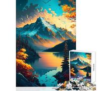 Puzzle per adulti da 1000 pezzi Montagne e valli Giocattoli antistress Ottimo regalo Giochi rilassanti Adatto per la decorazione della scrivania Dimensioni 50x75cm