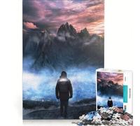 Puzzle per adulti da 1000 pezzi "Montagne Magiche" decorazione da parete regalo di compleanno per rafforzare l'amore tra le coppie 38x52cm