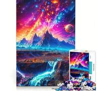 Puzzle per adulti da 1000 pezzi "Montagne Magiche" gioco educativo difficile e stimolante regalo di Natale o compleanno 38x26cm