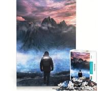 Puzzle per adulti da 1000 pezzi "Montagne Magiche" gioco per famiglie rilassante e stimolante idea regalo 50x75cm