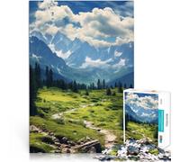 Puzzle per adulti da 1000 pezzi Monti di primavera - Aurora Ridge Peaks Fatto di carta，per età 14+ Difficile da completare ma divertente e umoristico grande regalo。misurare：26x38cm