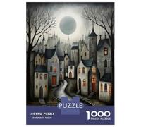 Puzzle Per Adulti Da 1000 Pezzi Moonlit Gothic Village Scene Puzzle Per Adulti Gioco Rompicapo Analisi E Logica Attività Divertenti Da Fare A Casa, 52x38cm/1000pcs