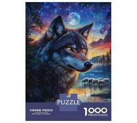 Puzzle Per Adulti Da 1000 Pezzi Moonlit Wolf & Sheep -1 Puzzle Per Adulti Gioco Pratico Analisi E Logica Regali Per Amici E Familiari 70x50cm/1000pcs