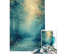 Puzzle per adulti da 1000 pezzi Morning Forest Blues Gioco pratico Decorazione per la casa compleanni e occasioni speciali (Dimensioni 50x75cm)