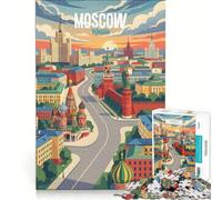 Puzzle per adulti da 1000 pezzi, Mosca, Russia, gioco interattivo, interazione genitore-figlio, compleanno e Natale 38x26cm