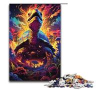 Puzzle per adulti da 1000 pezzi motivo a tartaruga mostro psichedelico colorato assemblaggio aiuta il cervello a esercitare i giocattoli avvincenti per coltivare la pazienza 1000 pezzi (38x26 cm)