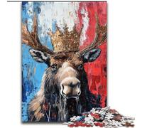 Puzzle per adulti da 1000 pezzi, motivo: alce, aiuta il cervello a esercitare i giocattoli che creano dipendenza e coltivano la pazienza, decorazione perfetta (dimensioni 26x38cm)