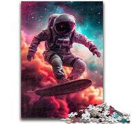 Puzzle per adulti da 1000 pezzi, motivo: astronauta che naviga nello spazio Difficile da completare, ma divertente e umoristico Un arredamento e un regalo unici, 26x38cm