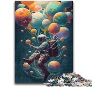 Puzzle per adulti da 1000 pezzi, motivo: "Astronauta Sogno", aiuta il cervello a esercitare i giocattoli avvincenti per coltivare la pazienza, collezione di artisti, belle arti, 50x75cm