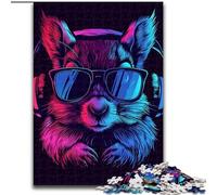 Puzzle per adulti da 1000 pezzi, motivo: astronauta spaziale e scoiattolo, in legno, per un divertimento in famiglia, perfetti per compleanni e feste, 1000 pezzi(50x75cm)