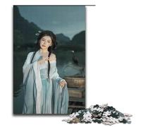 Puzzle per adulti da 1000 pezzi motivo bella ragazza che gioca nell'acqua assemblaggio aiuta il cervello a esercitare i giocattoli avvincenti per coltivare la pazienza 1000 pezzi (38x26 cm).