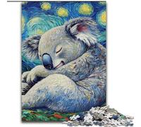 Puzzle per adulti da 1000 pezzi, motivo: bradipo, cielo notturno, in legno, perfetto per decorare la casa o l'ufficio, regalo di Natale ideale, 50x75cm, gioco interattivo per famiglie