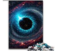 Puzzle per adulti da 1000 pezzi, motivo: buco nello spazio blu, attività per rafforzare il legame familiare, feste e compleanni (dimensioni: 50x75cm)