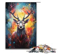 Puzzle per adulti da 1000 pezzi motivo: cervi decorazione per la casa ideale come regalo per tutta la famiglia 1000 pezzi (38x26 cm).