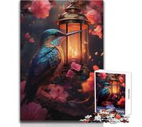 Puzzle per adulti da 1000 pezzi, motivo: colibrì che vola, passatempo tranquillo e appagante, perfetto incastro, taglio di precisione, dimensioni del giocattolo: 38x52cm