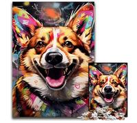Puzzle per adulti da 1000 pezzi, motivo: Corgi Graffiti, puzzle impossibili per adulti, perfetto per la casa o l'ufficio, regalo di Natale ideale, 50x75CM/19,68x29,52 pollici.