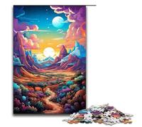 Puzzle per adulti da 1000 pezzi motivo deserto psichedelico colorato assemblaggio aiuta il cervello a esercitare i giocattoli avvincenti per coltivare la pazienza 75x50 cm