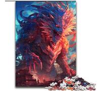 Puzzle per adulti da 1000 pezzi, motivo: drago e mostro furioso, in legno, regalo perfetto per compleanni, Natale, Halloween, Ringraziamento, Pasqua, 1000 pezzi(50x75cm)