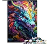 Puzzle per adulti da 1000 pezzi, motivo: drago volante con graffiti colorati, in legno, rompicapo ad alta difficoltà per adolescenti, 50x75cm, gioco interattivo per famiglie