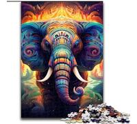 Puzzle per adulti da 1000 pezzi, motivo: elefante, puzzle impossibile per adulti, dimensioni: 50x75cm, attività divertente per la famiglia, sfida mentale, regalo perfetto per adolescenti.