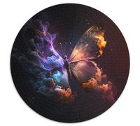 Puzzle per adulti da 1000 pezzi, motivo: farfalla e nebulosa, idea regalo per adulti, gioco rompicapo impegnativo (dimensioni 67,5x67,5 cm)