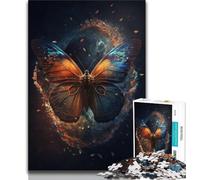 Puzzle per adulti da 1000 pezzi motivo: farfalle da sogno per ammazzare il tempo in vacanza con poster abbinato e foglio di quiz 75x50cm