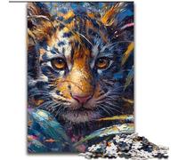 Puzzle per adulti da 1000 pezzi, motivo: fiore e tigre, aiuta il cervello a esercitare i giocattoli che creano dipendenza e coltivano la pazienza, decorazione perfetta (dimensioni 26x38cm)