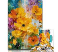Puzzle per adulti da 1000 pezzi motivo: fiori in un vaso puzzle da dipingere per adolescenti gioco stimolante ideale come regalo per tutta la famiglia 75x50cm