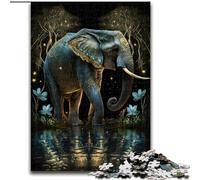 Puzzle per adulti da 1000 pezzi, motivo: foresta di elefanti colorati, in legno, attività divertente per la casa, 50x75cm, attività per famiglie, sfida per il cervello, regalo perfetto per adolescenti