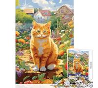 Puzzle per adulti da 1000 pezzi motivo gatti e fiori carini giocattoli educativi idee regalo per giochi educativi che migliorano l'amore tra coppie dimensioni 38x26cm