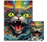 Puzzle per adulti da 1000 pezzi, motivo: gatto colorato, puzzle impossibili per adulti, ideale per divertimento in famiglia, relax e regali per le feste, 50x75CM/19,68x29,52 pollici.