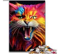 Puzzle per adulti da 1000 pezzi, motivo: gatto, gioco educativo e divertente da interno per la decorazione della casa (dimensioni 26x38cm)