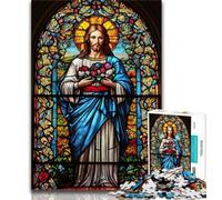 Puzzle per adulti da 1000 pezzi, motivo: Gesù, antistress, sfida difficile, decorazioni e regali unici per la casa (75x50cm)