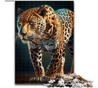 Puzzle per adulti da 1000 pezzi, motivo: giaguaro, in cartone, ideale per decorare casa e ufficio, regalo perfetto per il compleanno (dimensioni 26x38cm)