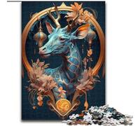 Puzzle per adulti da 1000 pezzi, motivo: giraffa, incantesimi, analisi e logica, con pezzi completamente interconnessi e di forma casuale, per bambini dai 14 anni in su (dimensioni 50x75cm)