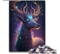 Puzzle per adulti da 1000 pezzi,motivo: giraffa magica in legno,perfetto come decorazione fai da te o regalo di compleanno,50x75cm,divertente artigianato per tutta la famiglia,perfetto per compleanni