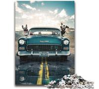 Puzzle per adulti da 1000 pezzi, motivo: giro in giostra con cani, per bambini dai 14 anni in su, interessanti regali per ridurre lo stress per amici e familiari, 26x38cm