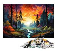 Puzzle per adulti da 1000 pezzi motivo giungla psichedelica colorata taglio di precisione ideale come regalo per tutta la famiglia 1000 pezzi (75x50 cm)