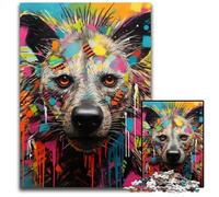 Puzzle per adulti da 1000 pezzi, motivo: graffiti di iene, decorazione colorata per la casa e gioco interattivo per famiglie, 26X38CM/10,23x14,96 pollici.