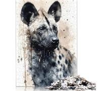 Puzzle per adulti da 1000 pezzi, motivo: iena, risate selvagge, gioco impegnativo per adulti, 1000 pezzi (75x50 cm)