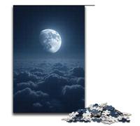 Puzzle per adulti da 1000 pezzi motivo Luna luminosa oltre mille miglia assemblaggio aiuta il cervello a esercitare i giocattoli avvincenti per coltivare la pazienza 1000 pezzi (38x26 cm).