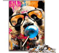 Puzzle per adulti da 1000 pezzi, motivo: Mona Lisa Graffiti, puzzle in cartone per adulti, dimensioni: 26x38cm, perfetti per riunioni di famiglia, compleanni e festività