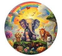 Puzzle per adulti da 1000 pezzi, motivo: mondo animale colorato, in cartone, regalo perfetto per compleanni, Natale, Halloween, Ringraziamento, Pasqua 67,5x67,5 cm