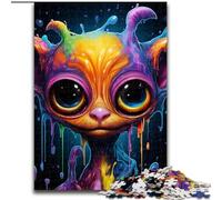 Puzzle per adulti da 1000 pezzi, motivo: mostro artistico colorato, un regalo perfetto per il divertimento in famiglia (dimensioni 50x75cm)