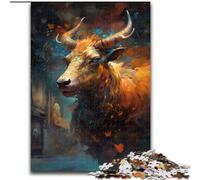 Puzzle per adulti da 1000 pezzi, motivo: mucca amata, in legno, regalo divertente e attività per la casa, 50x75cm, festa di compleanno per uomini e donne