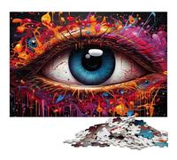 Puzzle per adulti da 1000 pezzi motivo occhi fantasy colorati taglio di precisione ideale come regalo per tutta la famiglia 1000 pezzi (38x26 cm)
